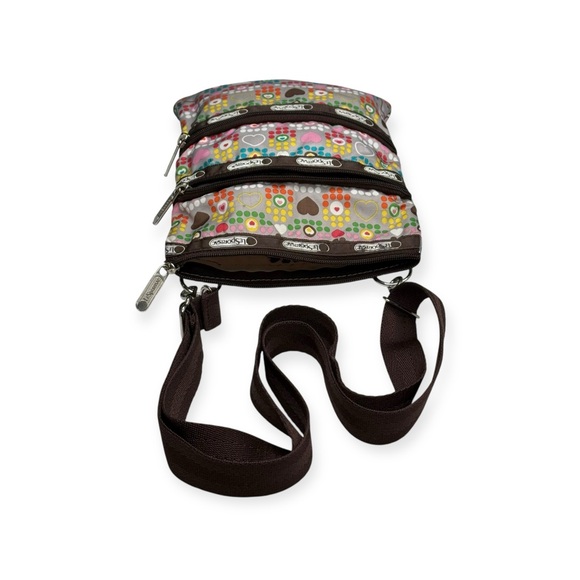 Y2K: LeSportSac ❤︎ Iconic Ripstop Crossbody Bag Handbag ❤︎ Multi Heart Dot Print - Picture 7 of 16
